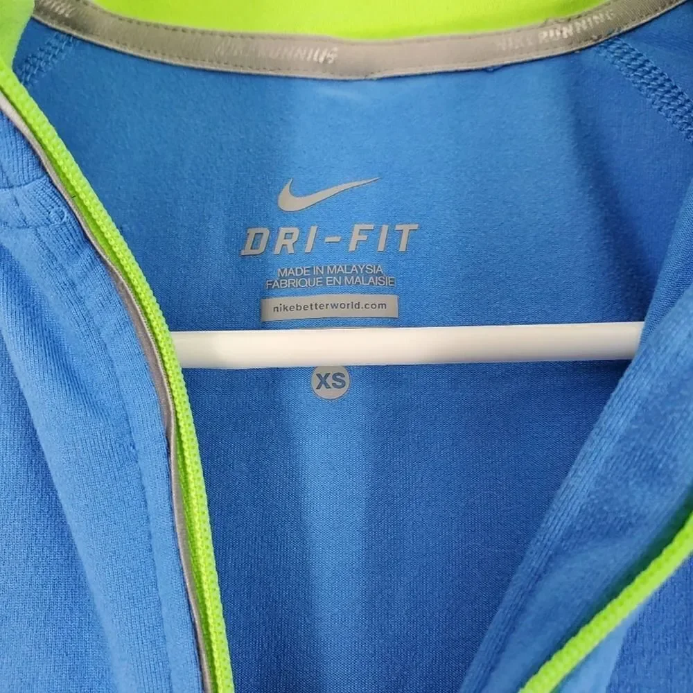 Nike blue running workout top tshirt xs